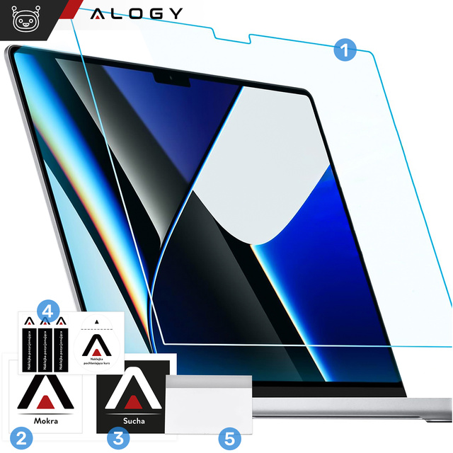 Folia ochronna Matowa na ekran do MacBook Pro 16 2023 2021 Alogy Screen Protect Film