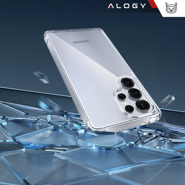 Etui do Samsung Galaxy S25 Ultra obudowa ochronna na telefon Alogy HybridShield™️ Case Przezroczyste + Szkło