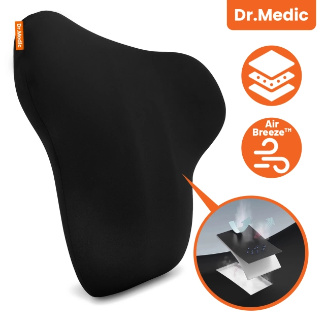 Poduszka do Samochodu pod Plecy Lędźwie DR.MEDIC ErgoDrive™ Ergonomiczna poduszka lędźwiowa na fotel krzesło do biura gaming auta dla kierowcy pasażera