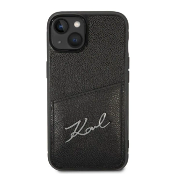 Etui ochronne na telefon Karl Lagerfeld KLHCP14MCSSK do Apple iPhone 14 Plus 6,7" hardcase czarny/black Signature Logo Cardslot