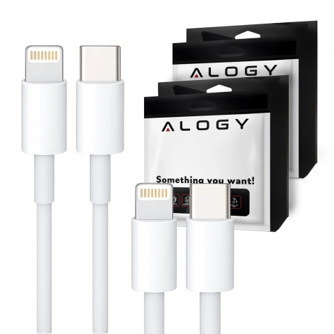 2m USB-C auf Lightning Kabel Alogy Fast Charge iPhone Ladekabel 20W weiß