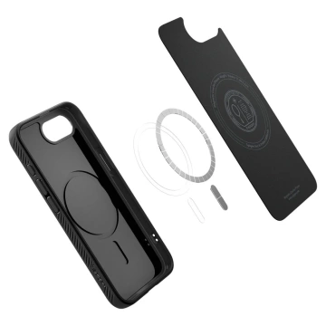 Etui für iPhone 16e Spigen Liquid Air Mag MagSafe Mattschwarz