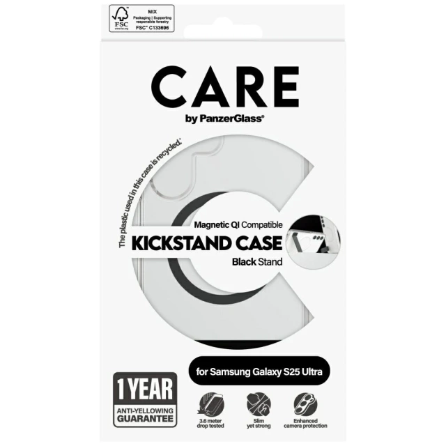 Etui do Samsung Galaxy S25 Ultra CARE von PanzerGlass Feature Kickstand QI