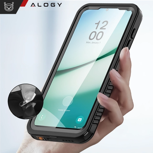 Etui Wodoodporne do Samsung Galaxy S25 Alogy HydroArmor™ IP68 Case z przezroczystym tyłem Pancerna obudowa 360