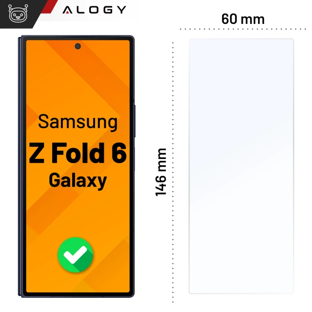 Szkło hartowane do Samsung Galaxy Z Fold 6 ochrona na ekran Alogy Screen Protector PRO+ na zewnętrzny ekran telefonu