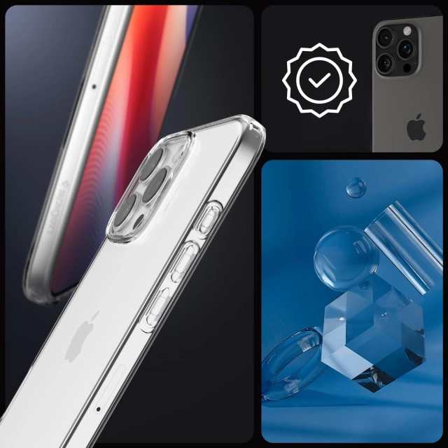 Etui + Szkło do iPhone 16 Pro Max Spigen Liquid Crystal obudowa na telefon