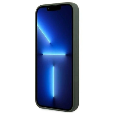 Etui Guess GUHMP13XSPLA do Apple iPhone 13 Pro Max 6,7" zielony/khaki hard case Silicone Logo Plate MagSafe