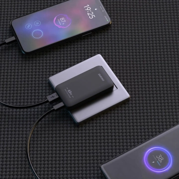 GaN Dudao 65W USB-C/USB-A PD EU/US Reise-Wandladegerät – Schwarz