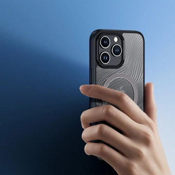 Gepanzerte Hülle für iPhone 15 Pro Max mit MagSafe Dux Ducis Aimo Mag – schwarz