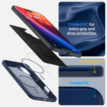 Spigen Thin Fit Mag MagSafe Hülle für iPhone 16 Marineblau
