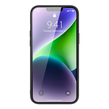 Dux Ducis Yolo Hülle iPhone 14 Plus elegante Hülle aus ökologischem Leder schwarz