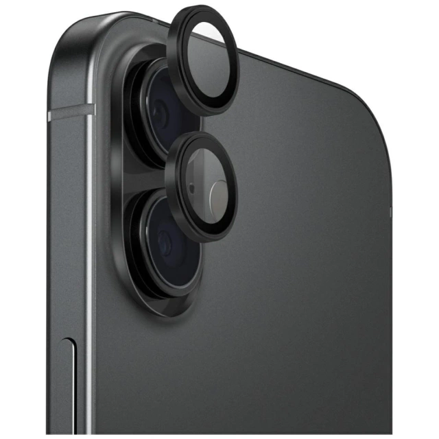Szkło na obiektyw iPhone 17 UNIQ Optix Aluminium Lens Protector Czarny
