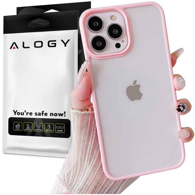 Etui ochronne obudowa Alogy Hybrid Candy Case do Apple iPhone 13 Pro różowo-przezroczyste + Szkło