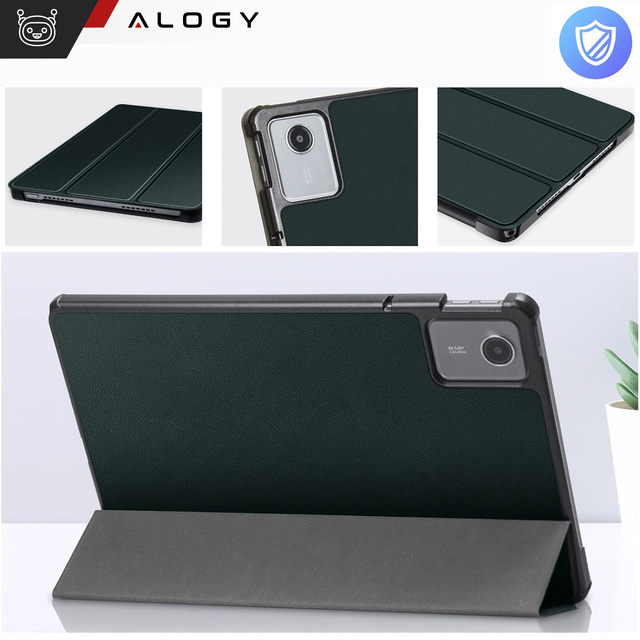 Etui do Lenovo Tab K11 / K11E 11” / M11 10.95" TB330FU / TB330XU / TB331FC Book Case Cover z klapką obudowa futerał pokrowiec Alogy Zielone + Rysik