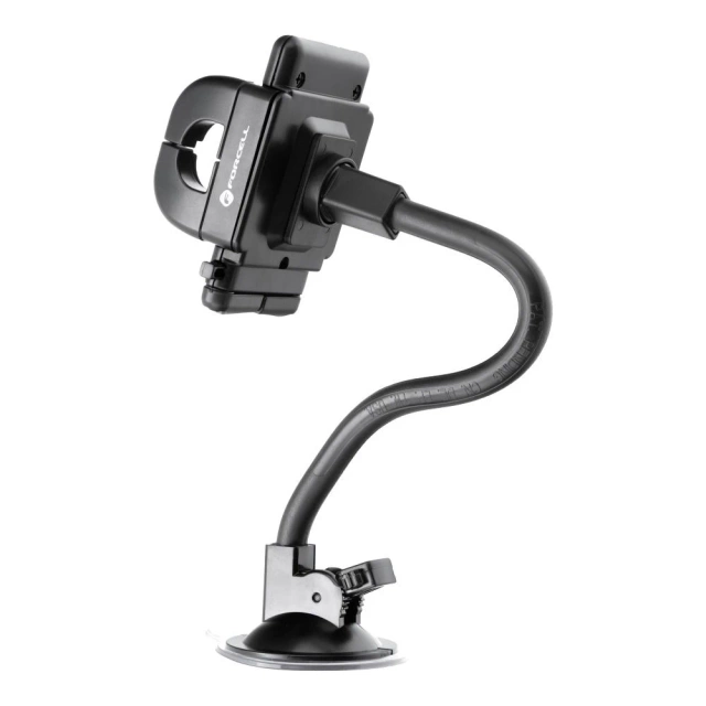 Uchwyt Samochodowy Forcell Regular 2w1 Kratka/Szyba Ramię 27 cm Czarny