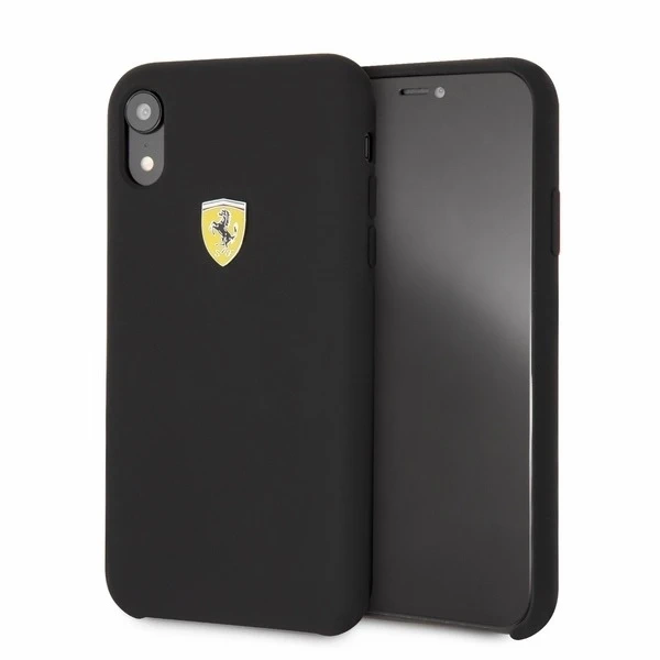 Ferrari Hardcase FESSIHCI61BK iPhone Xr czarny/black Silicone