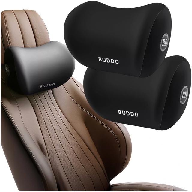 Alogy Autokissen Kopfstütze Memory Foam Schwarz
