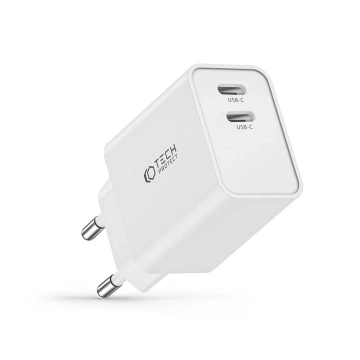 Tech-Protect C35W 2-Port-Netzwerkladegerät PD35W weiß