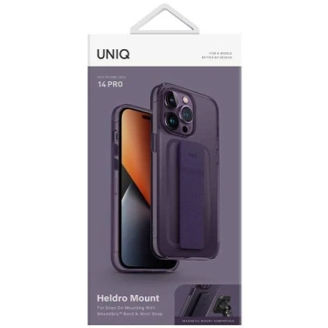 Etui na telefon UNIQ Heldro Mount do Apple iPhone 14 Pro 6,1" fioletowy/fig purple