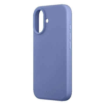 Etui UNIQ Lino Hue do iPhone 16 MagClick Niebieskie Silikonowe
