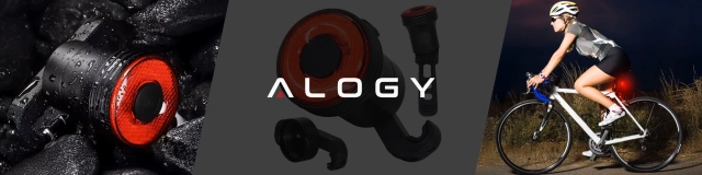 Lampka rowerowa SMART tylna Alogy RedLine R na tył roweru oświetlenie LED światełko światło tylnie czerwona reakcja na hamowanie inteligentna wodoodporna