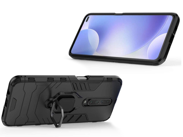 Etui obudowa Alogy Stand Ring Armor do Xiaomi Poco X2 czarne + Szkło