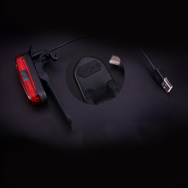 Mocna lampka rowerowa tylna LED USB Alogy światło oświetlenie wodoodporne na rower Czerwone