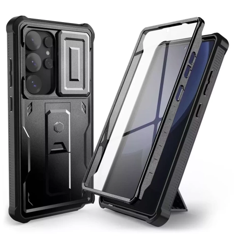 Samsung Galaxy S25 Ultra Hülle Schutzhülle Tech-Protect Kevlar Cam Schwarz