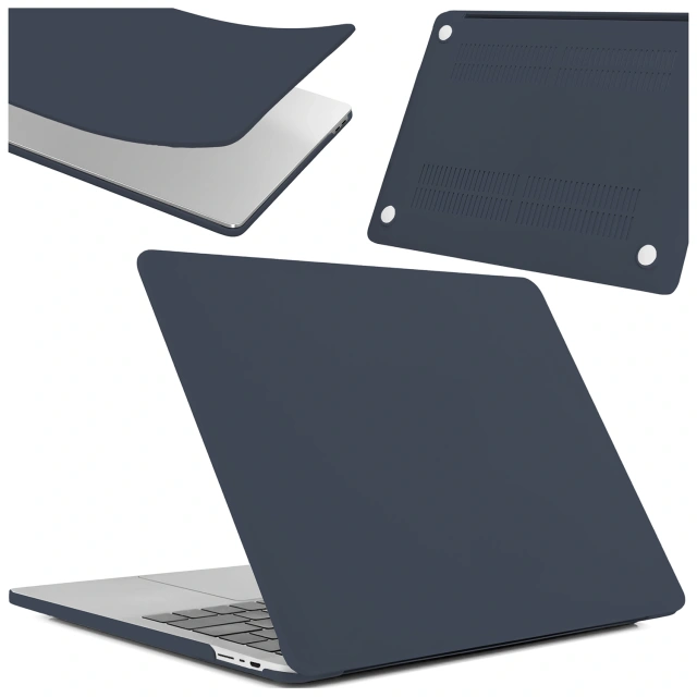 Etui do Apple Macbook Pro 14 2021-2024 (M1/M2/M3/M4) – elastyczna, matowa obudowa ochronna, lekka i odporna – Alogy AirGuard™ Granatowy