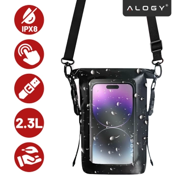Beutel Wasserdichte Handyhülle Große Tasche Hülle Wasserdicht Alogy Wasserdicht Schwarz