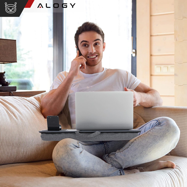 Stolik pod laptopa Podstawka uchwyt na telefon podkładka pod mysz do łóżka Alogy przenośne biurko z poduszkami