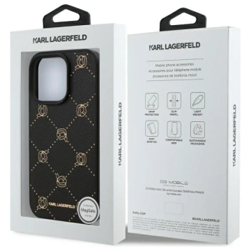 Karl Lagerfeld Hülle für iPhone 16 Pro Max 6,9" Schwarz Magsafe Karl Head