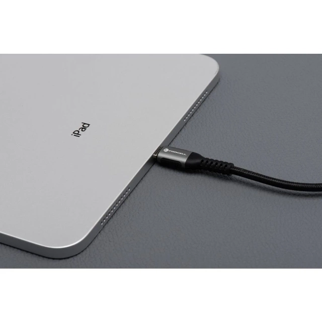 Kabel USB-A do Lightning 12W 2m Nylon Forcell Aluminiowy Biały