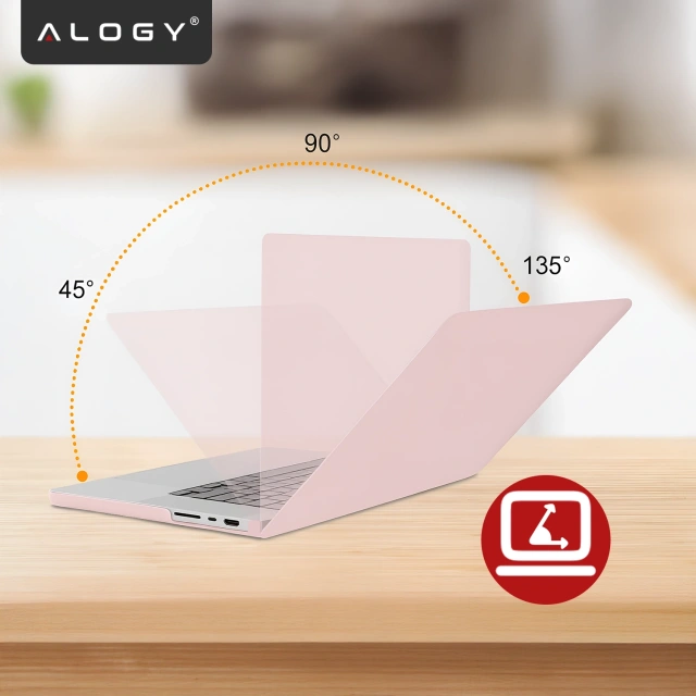 Etui do Apple Macbook Pro 14 2021-2024 (M1/M2/M3/M4) – elastyczna, matowa obudowa ochronna, lekka i odporna – Alogy AirGuard™ Różowy
