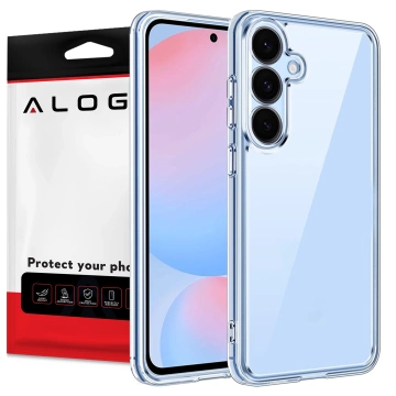 Transparente Schutzhülle für Samsung Galaxy S25, erhöhte Kanten, perfekte Passform, PC TPU, Alogy HybridShield™ Hülle