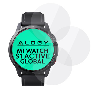3x gehärtetes Glas für den Alogy-Bildschirm für Xiaomi Mi Watch S1 Active Global