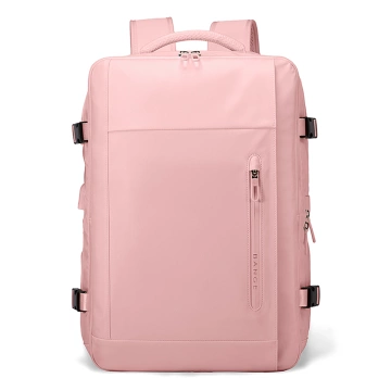Bange Wasserdichter Rucksack für Laptops bis 15,6 Zoll, 46 x 31,5 x 20 cm, ideal für Stadt, Reisen, Arbeit und Flugreisen, mit USB-Anschluss, Pink