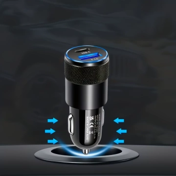 Alogy Autoladegerät für das Auto USB-C Typ C USB 3.1A Schwarz