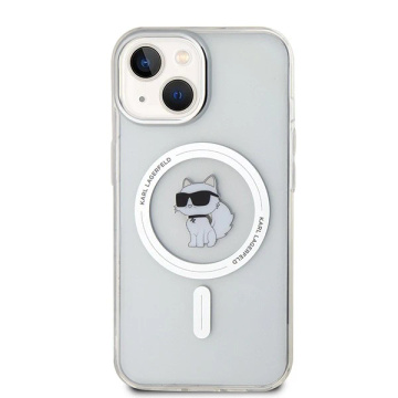 Etui Karl Lagerfeld KLHMP15SHFCCNOT für iPhone 15 6,1" transparentes Hardcase IML Choupette MagSafe