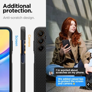 Etui Spigen Liquid Air für Samsung Galaxy A15 4G / 5G Mattschwarz