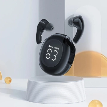 Acefast T9 Bluetooth 5.3 In-Ear-Kopfhörer mit Display, kabellos, Schwarz
