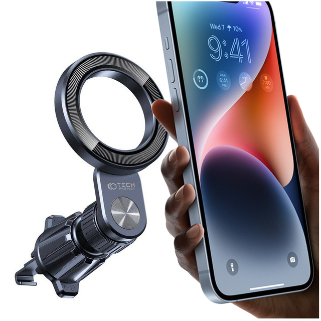 Uchwyt samochodowy Magnetic MagSafe Vent Car Mount uchwyt do auta do telefonu do kratki wentylacyjnej do MagSafe Czarny