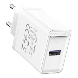 Ładowarka Sieciowa Vention FACW0-EU USB 22.5W QC 3.0 Biała
