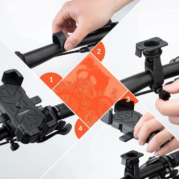 Uchwyt rowerowy Rockbros 25210030001 na kierownicę 4,5–7,2″ – czarny