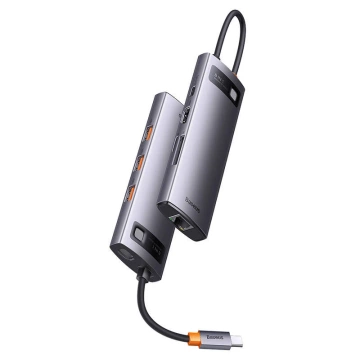 Hub 8w1 Baseus StarJoy-Serie, USB-C für HDMI 3 x USB 3.1 USB-C PD RJ45 microSD/SD