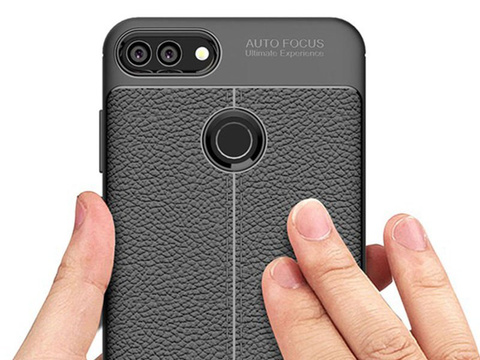 Handyhülle Alogy Leather Armor für Huawei Y9 2018 Panzerhülle Case Schwarz