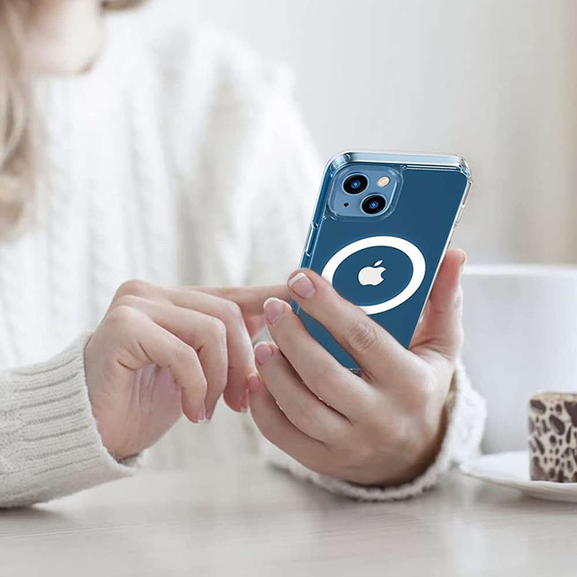 Etui ochronne na telefon Ultra Slim Mag obudowa do MagSafe case do Qi do Apple iPhone 13 Przezroczysty