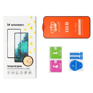 Wozinsky Full Glue Tempered Glass Samsung Galaxy S23 9H Vollbild-Hartglas mit schwarzem Rahmen