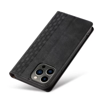 Magnetband-Hülle für iPhone 12 Pro Max, Tasche, Geldbörse, Mini-Lanyard, Anhänger, Schwarz