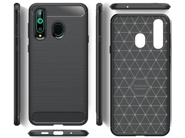 Etui Alogy Rugged Armor do Samsung Galaxy A60/M40 czarne + Szkło hartowane